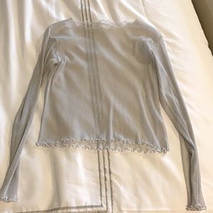 Brandy Melville, Silver, Transparent Shirt
